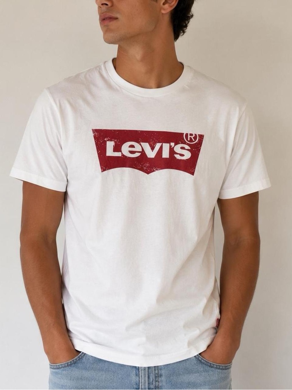 Levi’s Classic Housemark Logo T-Shirt - White Graphic Tee (Size XS)